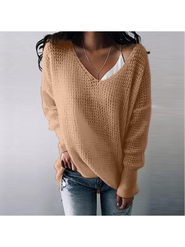 Solid color long section sweater fashion outfits