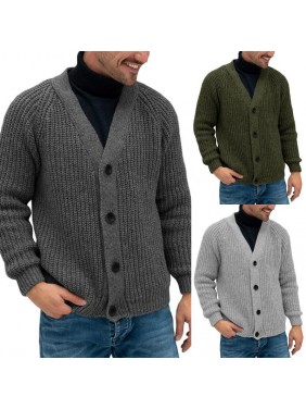Sweater cardigan men’s single breasted knit tops fashion outfits