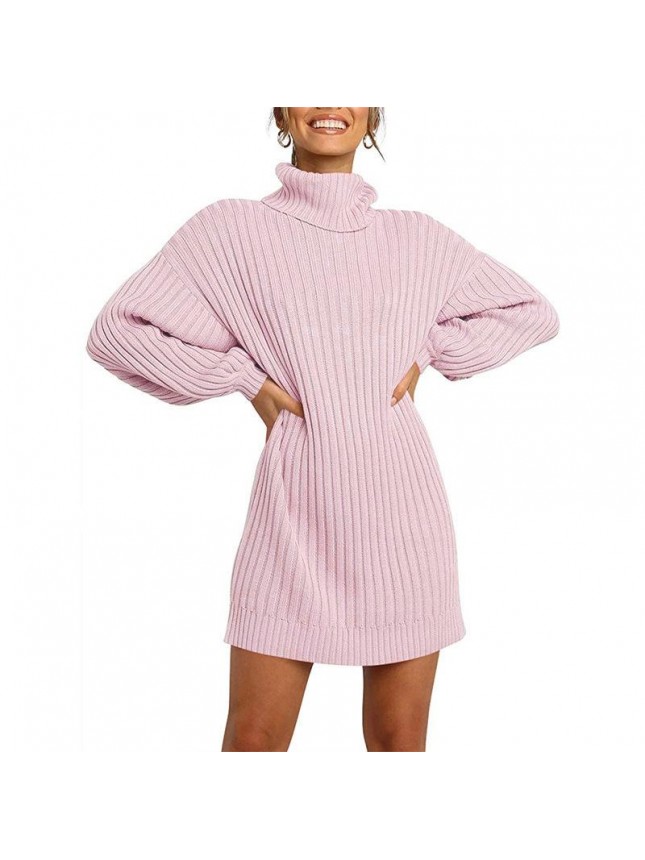 Sweater high collarlong sweater sweater dress fashion outfits