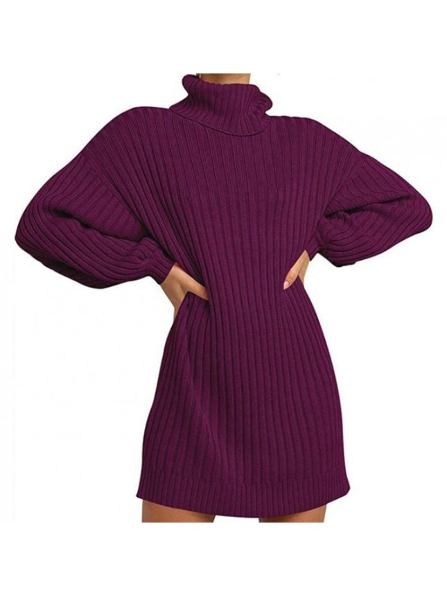 Sweater high collarlong sweater sweater dress fashion outfits