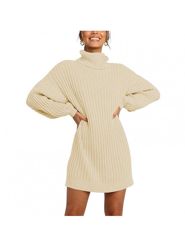 Sweater high collarlong sweater sweater dress fashion outfits