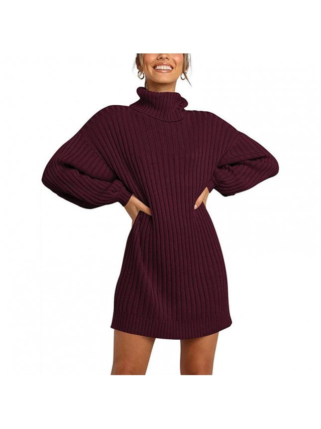 Sweater high collarlong sweater sweater dress fashion outfits