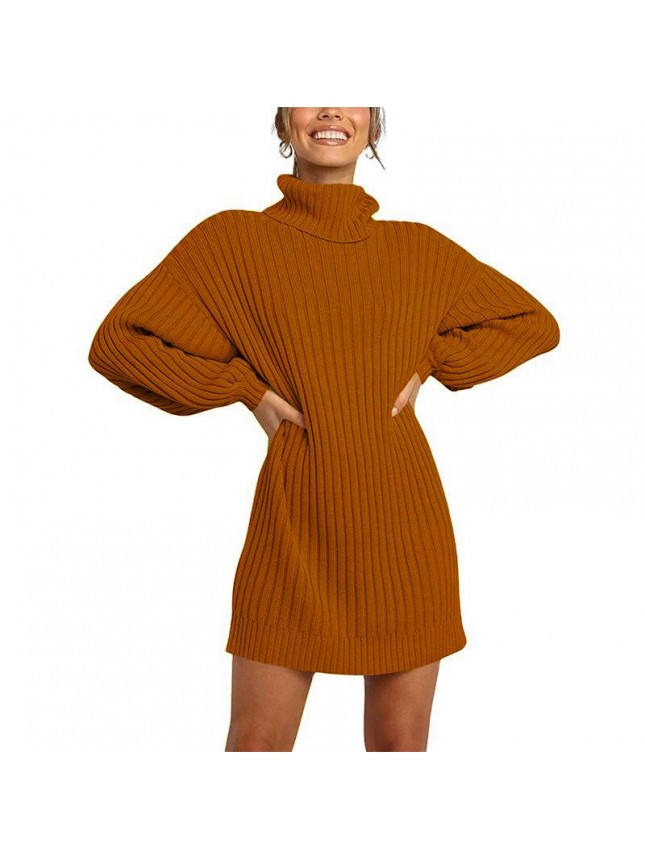 Sweater high collarlong sweater sweater dress fashion outfits