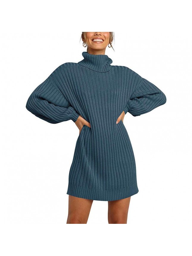Sweater high collarlong sweater sweater dress fashion outfits