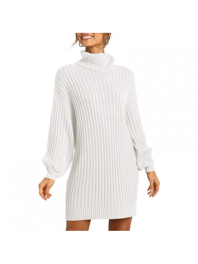 Sweater high collarlong sweater sweater dress fashion outfits