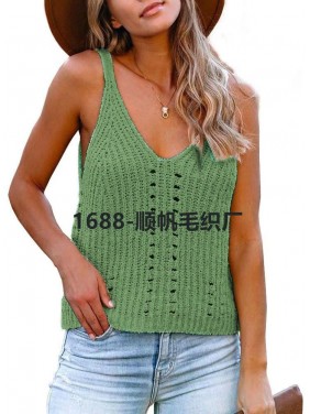 Solid tapestry home small vest ice silk knit fashion outfits