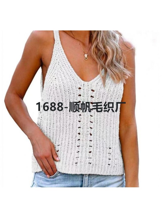 Solid tapestry home small vest ice silk knit fashion outfits