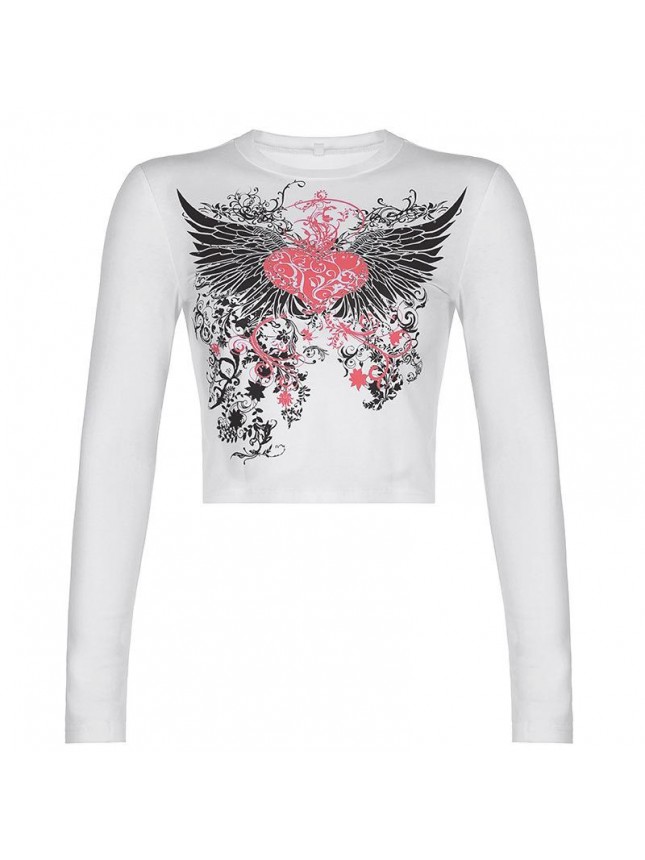 Hot diamond printing collision, black umbilica, short, bottom, long sleeved dress, t shirt