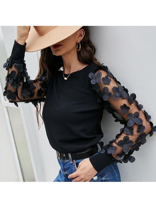 Black long sleeved T shirt