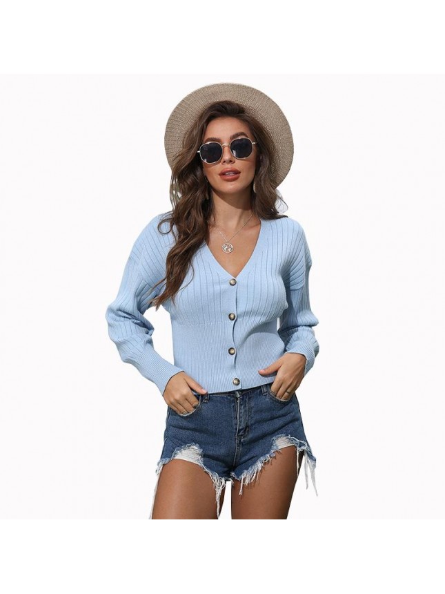 Sweater candy color button shirt fashion outfits