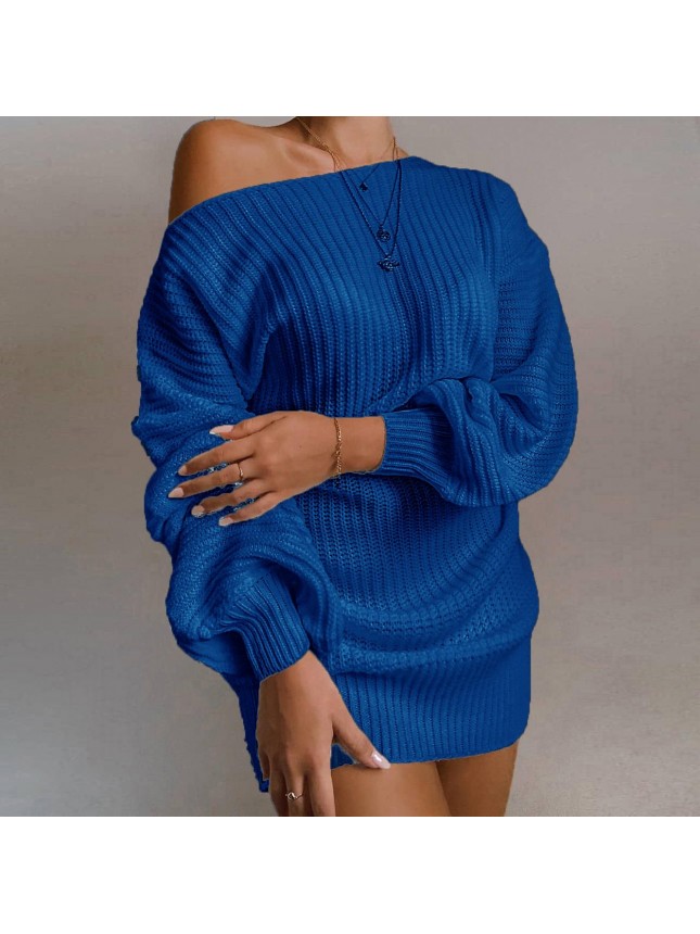 Sweater dress reverse shoulder knit sweater fashion outfits