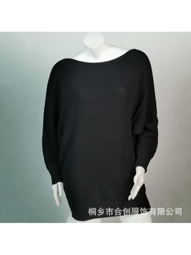 Sweater dress reverse shoulder knit sweater fashion outfits