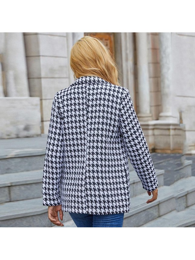 Upper sleeve thousand bird shirt cardigan white shirt jacket