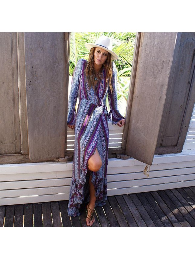 Large size bohemian panty skirt beach dress