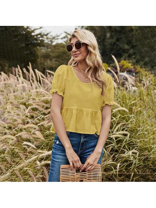 Upper, sweet yellow T shirt
