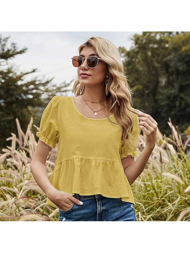 Upper, sweet yellow T shirt