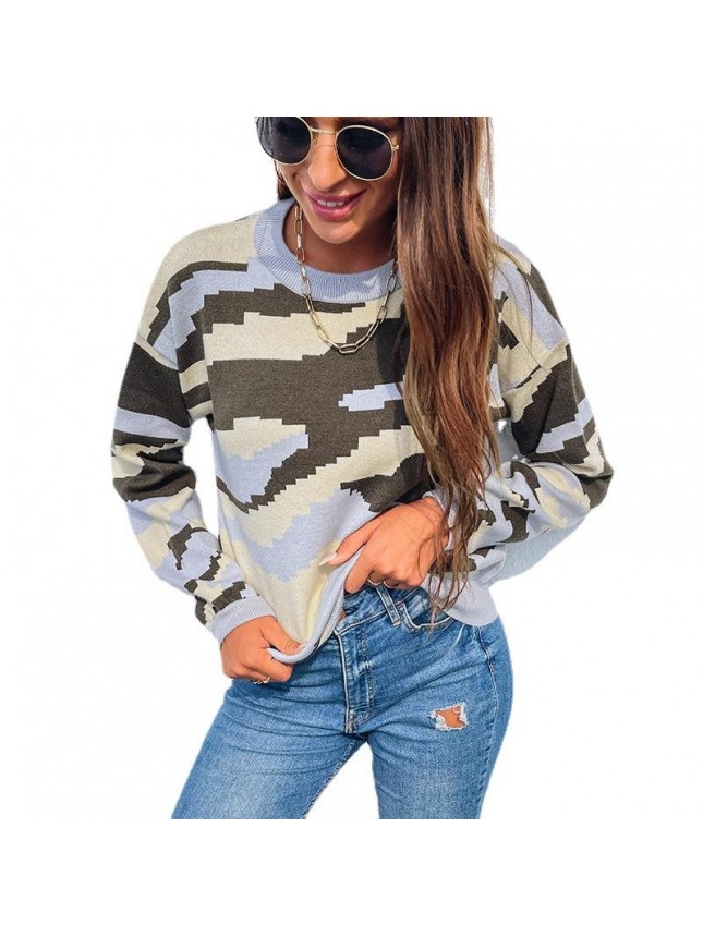Sweater camoulla leopard top fashion outfits