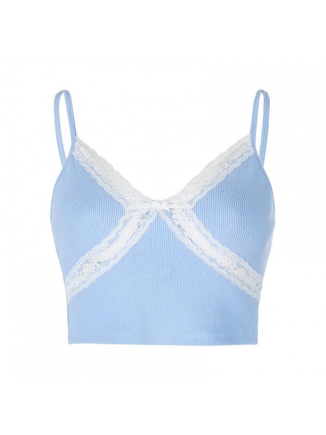 Ultra short stitching strap small vest bottoming shirt