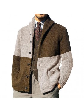 Sweater cardigan color button long sleeved knitted coat large size sweater fashion outfits