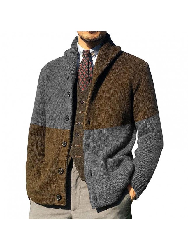Sweater cardigan color button long sleeved knitted coat large size sweater fashion outfits