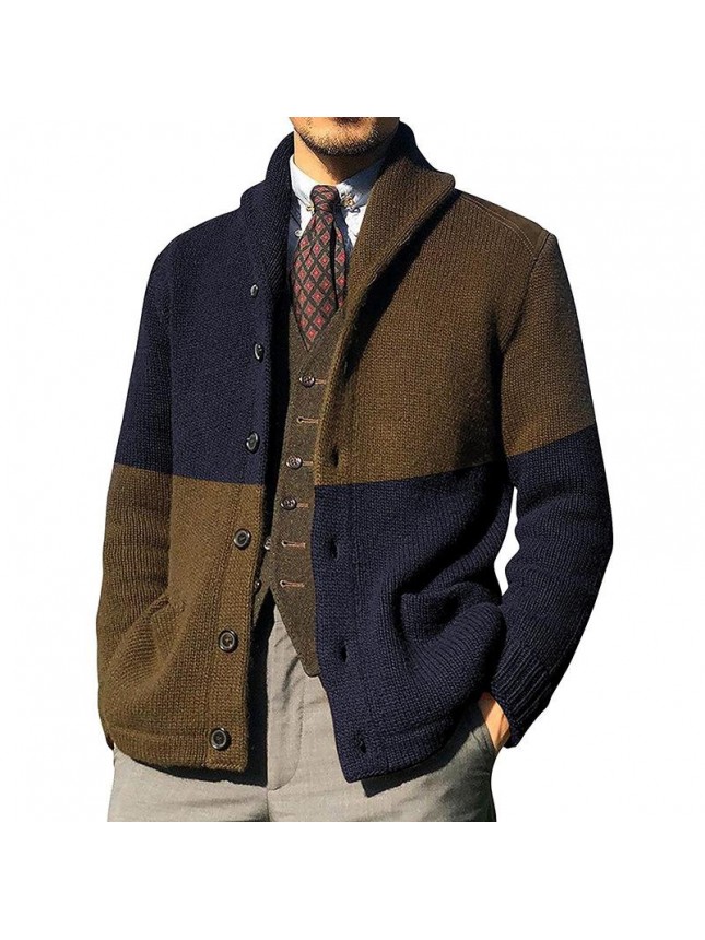Sweater cardigan color button long sleeved knitted coat large size sweater fashion outfits