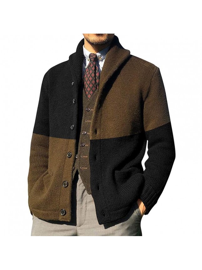 Sweater cardigan color button long sleeved knitted coat large size sweater fashion outfits