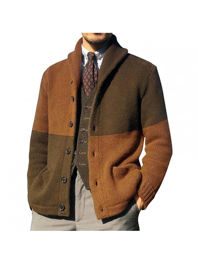 Sweater cardigan color button long sleeved knitted coat large size sweater fashion outfits