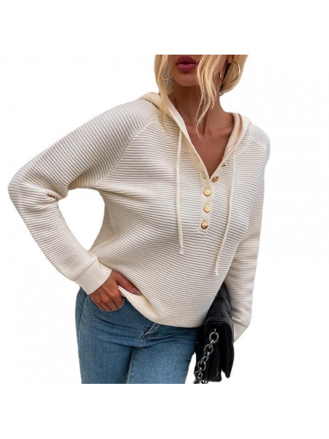 Squeezed hooded sweater button fashion outfits