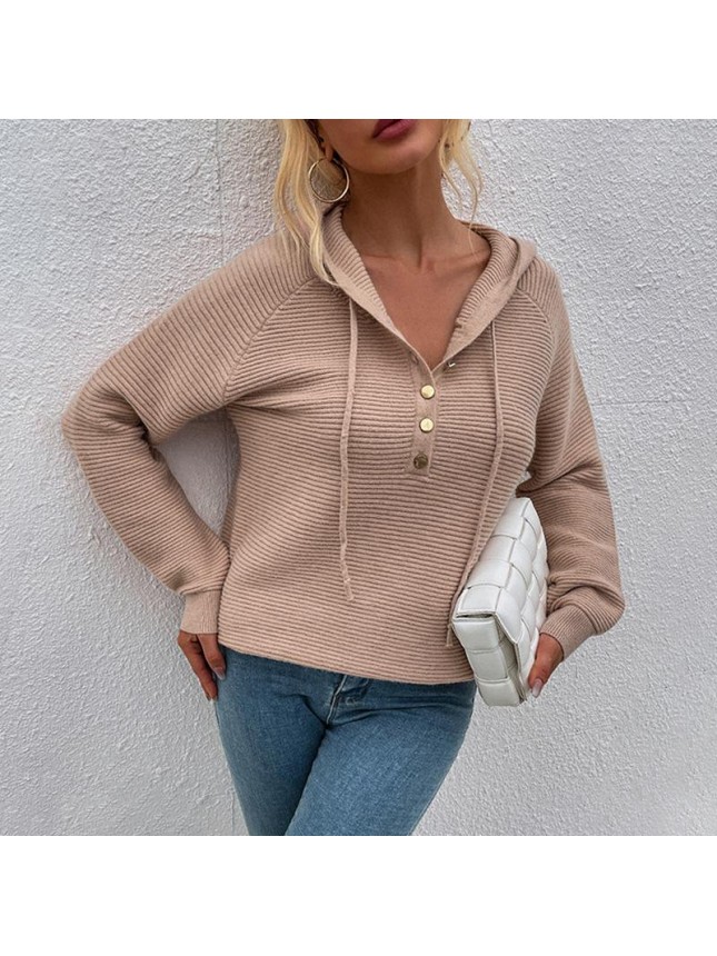 Squeezed hooded sweater button fashion outfits