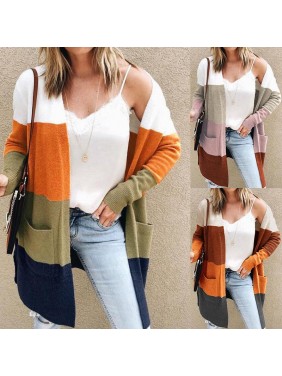 Sweater coat stripes fashion outfits