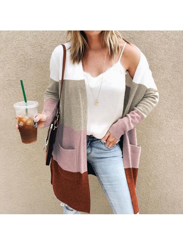 Sweater coat stripes fashion outfits