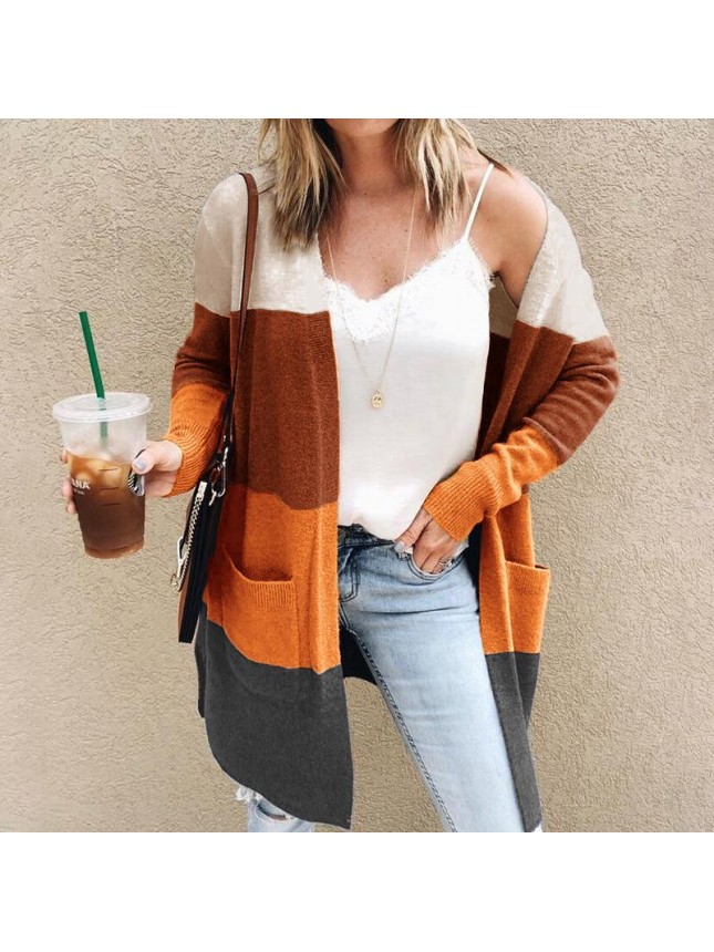 Sweater coat stripes fashion outfits