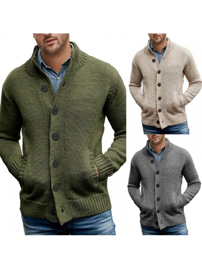 Sweater cardigan men’s single breasted knit jacket large size fashion outfits