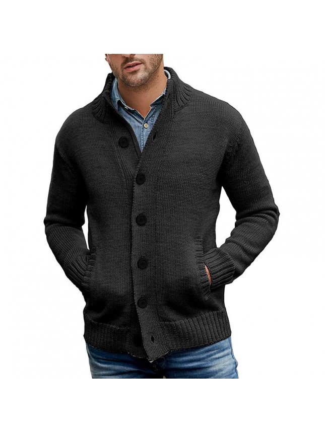 Sweater cardigan men’s single breasted knit jacket large size fashion outfits