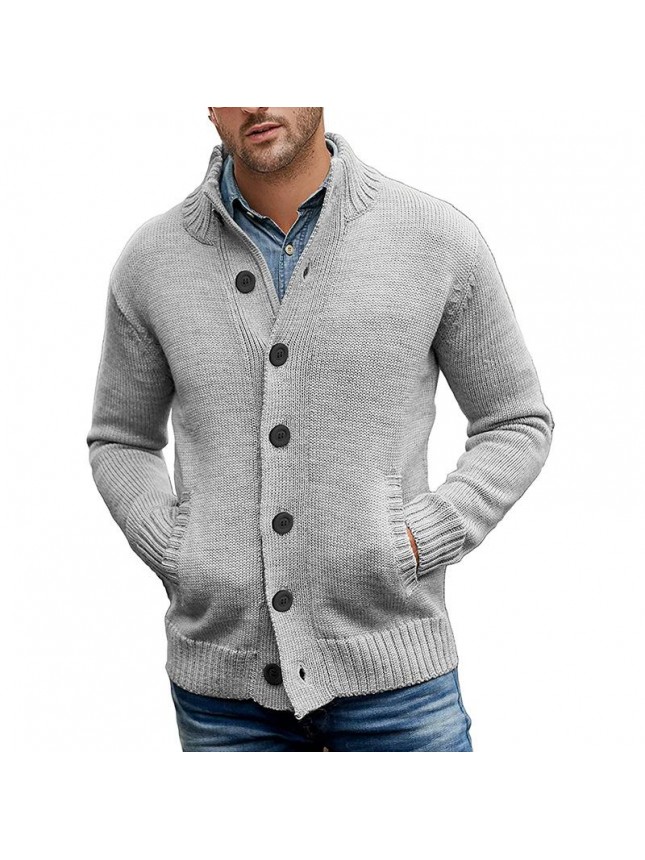 Sweater cardigan men’s single breasted knit jacket large size fashion outfits