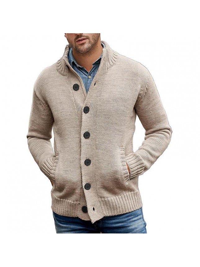 Sweater cardigan men’s single breasted knit jacket large size fashion outfits