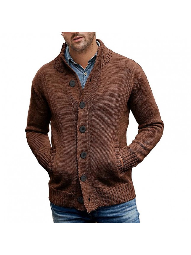 Sweater cardigan men’s single breasted knit jacket large size fashion outfits
