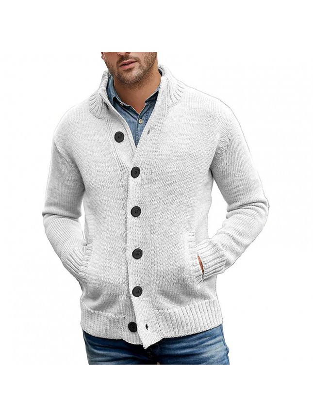 Sweater cardigan men’s single breasted knit jacket large size fashion outfits