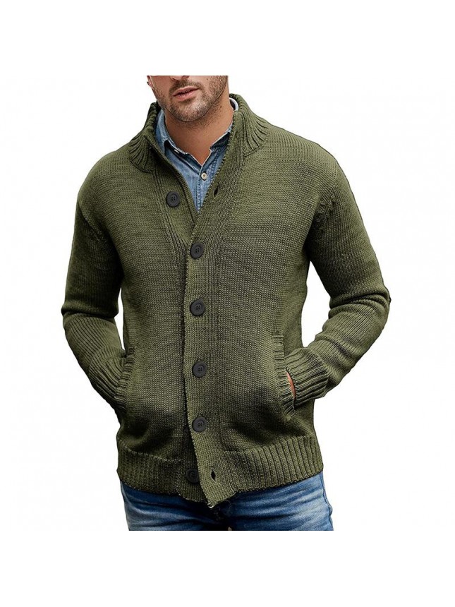 Sweater cardigan men’s single breasted knit jacket large size fashion outfits