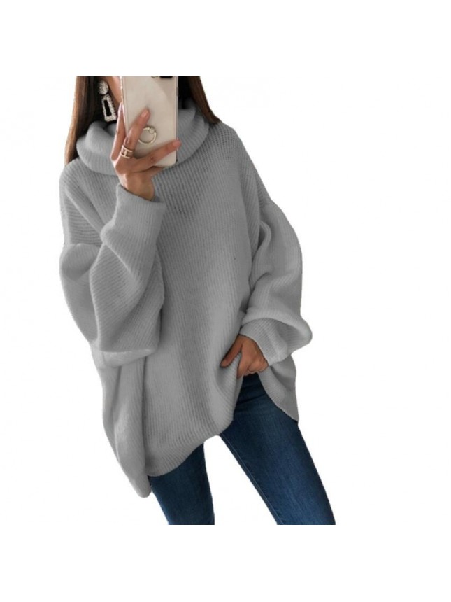 Solid color high neck needle top coat sweater fashion outfits