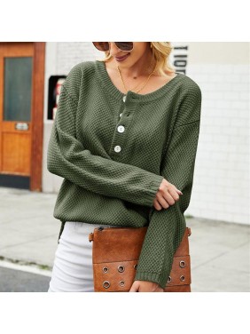 Surface large size V neck needle sweater fashion outfits