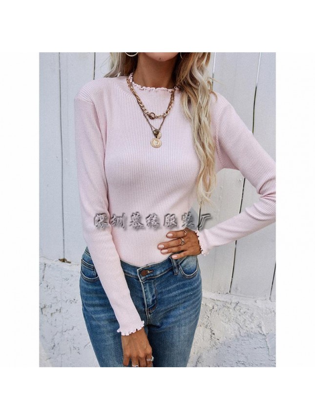 Small high collar sweater bottoming shirt sweater loose shirt fashion outfits