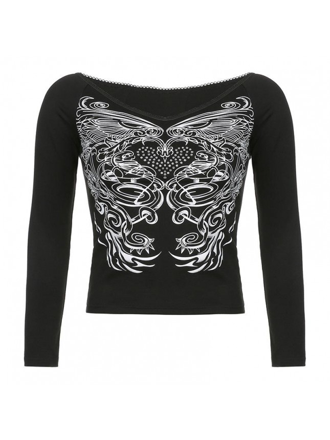 Top Phoenix Printed Balding Lace Lace Bulk Size T Shirt