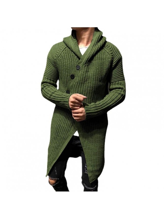 Sweater cardigan hooded long knit jacket large size fashion outfits