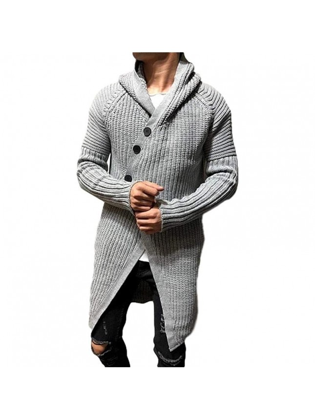 Sweater cardigan hooded long knit jacket large size fashion outfits