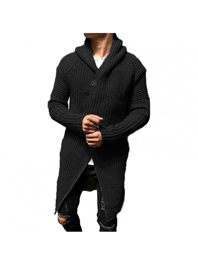 Sweater cardigan hooded long knit jacket large size fashion outfits