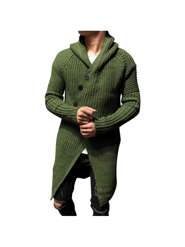 Sweater cardigan hooded long knit jacket large size fashion outfits