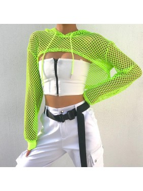 Mesh hollow system with sunscreen shirt T shirt
