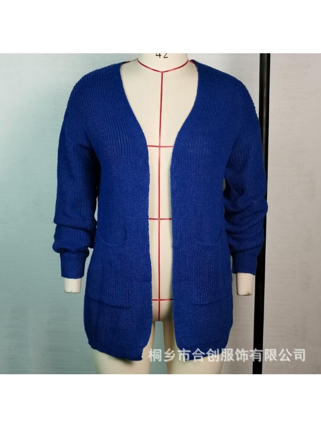 Solid color loose sweater fashion outfits