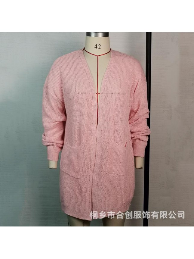 Solid color loose sweater fashion outfits